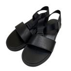 ショッピング広島 フットワークス footworks サンダル ブラック サイズ：25cm