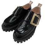 ショッピング比較 【値下げ】Roger Vivier Viv’ Go Thick レザーシューズ ブラック サイズ：35 1/2 (広島パルコ店)