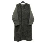 ショッピング広島 【値下げ】HYKE FAUX SHEARLING COAT ボアコート 232-17425 グリーン サイズ：2 (広島パルコ店)