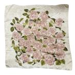 シャネル CHANEL シルクスカーフ ホワイト×グリーン