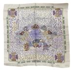 エルメス HERMES カレ90 RENCONTRE OCEANE 大西洋の出会い シルクスカーフ パープル