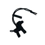 ボッテガヴェネタ BOTTEGA VENETA ドッグチャーム ナッパレザーキーホルダー 犬 ブラック サイズ：FREE