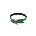  Hermes HERMES [ Be api] кожа браслет зеленый × черный 