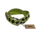  Stussy stussy Argyle Stitch Leather ремень 135170 желтый зеленый размер :L/XL