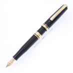 万年筆 プラチナ #3776 ギャザード ブラック 中細字 エボナイトペン芯/最初期型 中古-並品 SAS対象