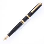万年筆 プラチナ #3776 ギャザード ブラック 中字 中古-良上品 SAS対象