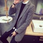 チェスターコート メンズ ビジネスジャケット ロング アウター メンズコート メルトン テーラードジャケット 紳士用 通勤 通学 細身 春 秋 冬 防風 防寒