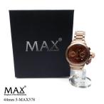腕時計 メンズ 新品 MAX XL WATCHES 5-MAX578 時計 クロノグラフ メタルベルト 10m防水 安い ワークマン