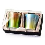 新潟 燕三条 純チタン二重タンブラー 華チタン 桜舞2色セット  ブルー＆ピンク