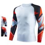 コンプレッションウェア メンズ 加圧シャツ 加圧インナー 着圧 ロングTシャツ トレーニング ランニングウエア 冷感 軽量 ストレッチ 吸汗 速乾 父の日