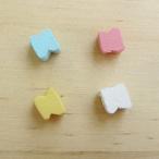 木製　切り抜き　文字　パーツミニカラーひらがな4色濁点　１文字