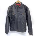 SKULL FLIGHT スカルフライト モーターサイクル レザーGジャケット サイズ42 ブラック ※中古