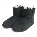 ショッピングemu emu エミュー ムートンブーツ ショートブーツ W6/23cm ブラック 箱無 ※中古