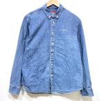 Supreme シュプリーム Classic Logo Denim Shirt シャツ 長袖 ブルー サイズM メンズ ※中古 【津山店】