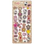 【5月上旬販売予定】サンリオぷくキラチャームステッカー(NK) (ハローキティ ブラックリボン)