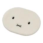 【海外販売NG】ミッフィー「ふわふわフェイス／アクセントマット(アイボリー)」