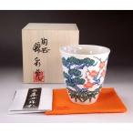 吉祥文様 色鍋島松竹梅絵フリーカップ|陶芸家 藤井錦彩作
