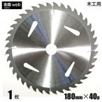 木工用チップソー 外径180mm 刃数40P アウトレット (1枚) 仮枠用 解体作業用 一般木材用 合板用 電気丸ノコ用 充電式丸ノコ用 丸鋸 替刃