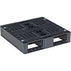 三甲 サンコー プラスチックパレット 2方差し片面使用型 D2-077077 ブラック ハンドリフト対応 樹脂パレット 正方形
