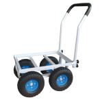マツモト アルミカート TC4510AL2-10N ノーパンクタイヤ コンテナカー コンテナ1個 ハウスカー 10インチタイヤ 運搬車 4輪