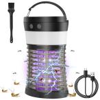 電撃殺虫器 蚊取り器 電撃 捕虫器 蚊ランプ 殺虫ライト LEDランタン 殺虫灯 蚊取りと照明両用 野外 アウトドア テント 防水 蚊よけ 夏 緊急時 防災