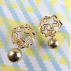 Yahoo! Yahoo!ショッピング(ヤフー ショッピング)スターボールキャッチ＆グリッターピアス（ゴールド色） メール便送料無料