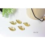 アクセサリーパーツ 金具穴あき 木の葉 10個セット ゴールド ハンドメイド ハンドクラフト