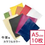 革はぎれ  カラー おまかせセット約A5サイズ×10枚