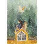 # открытка Anna * spec si lower снег лес животное птица крыша. сверху девушка редкость за границей импорт зарубежный. не использовался открытка 