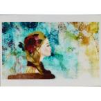 # открытка Yokota Miharu ширина рисовое поле прекрасный . за границей импорт девушка редкость зарубежный. не использовался открытка 