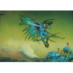 # открытка Roger Dean Blue Demon демон . за границей импорт редкость зарубежный. не использовался открытка 