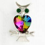 オーロラふくろうのピンブローチタッ...