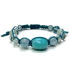 Yahoo! Yahoo!ショッピング(ヤフー ショッピング)アマゾナイト 紐編み マクラメ編み ブレスレット （14.5--21cm） 203 天然石 パワーストーン