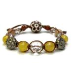 Yahoo! Yahoo!ショッピング(ヤフー ショッピング)アラゴナイト 紐編み マクラメ編み ブレスレット （15.5-21cm） 211 天然石 パワーストーン