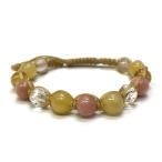 ピンクオパール紐編みマクラメ編みブ...