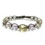 レモンクォーツ紐編みマクラメ編みブ...