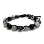 Yahoo! Yahoo!ショッピング(ヤフー ショッピング)トルマリン入り水晶 マクラメ編み 紐編み ブレスレット （16.5-22cm）220 天然石 パワーストーン