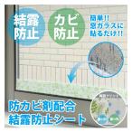 防カビ剤配合 結露防止シート リーフ 窓ガラスに貼るだけ 簡単 結露 汚れ・カビ防止 クッション風素材 両面プリント ロールタイプ  ポスト投函