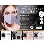 【数量限定特価】小顔ラインマスク 同色2枚入 マスク 小顔 シャープなフェイスライン　薄手　立体　ストレッチ生地　くすみカラー 繰り返し使える