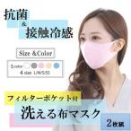 マスク【同色・同サイズ2枚組】マスク イヤーシームレスポケット付きマスク  耳が痛くならない 不織布を入れられる 洗えるマスク