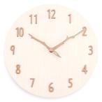 Nbdeal 掛け時計 電波時計 連続秒針 静音 音がしない MDF木製文字盤 針/木製針 直径30cm おしゃれ アナログ 御洒落 ホワイト