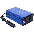 LST インバーター 300W シガーソケット コンセント 急速充電対応 カーインバーター DC12VをAC100Vに変換 車載充電器 USB-