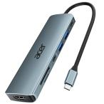 Acer USB C ハブ 7-in-1 USB ハブ Type-C 4K HDMI ハブ、USB-C 5Gbps 高速転送 PD100W 急速
