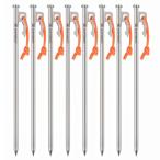 ペグ チタン製 AVOFOREST チタンペグ 太いヘッド 20cm 25cm 30cm 2本/6本/8本/16本 軽量 高強度 反射材入りロー