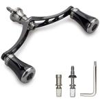 HEIGHTEN 80mm/95mm/98mm リール ハンドル 20mm/19mm ノブ 搭載 シマノ ダイワ 通用 スピニングリール用 Ne