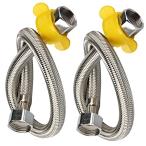 YINKE гибкий труба водоснабжение для водоснабжение труба удлинение установка шланг гайка . толщина .... нержавеющая сталь сталь производства 2 шт. комплект подключение для водоснабжение труба удлинение трубы для G1/