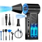  электрический баллончик для обдувки 56m/s супер мощный вентилятор [4 -ступенчатый способ скорость регулировка *LED с подсветкой ]USB-C внезапный скорость зарядка *.. защита функция установка в машине чистка * клавиатура *.. лист *