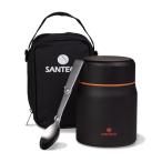 ショッピングスープジャー SANTECO ステンレス 保温 スープジャー 真空断熱 500ml 広口 保温保冷 ランチジャー 保温弁当箱 スプーン バッグ付 お手入れ簡単