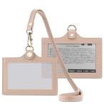 ショッピングネックストラップ Chillchi IDカードホルダー 横型 定期入れ パスケース ネームホルダー カードケース 社員証 名札入れ 両面 クリア ネックストラップ