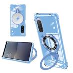 ショッピングxperia 10 iv Xperia 10 IV ケース クリア リング付き MagSafe対応 マグネット搭載 縦横両対応 アジャスタブルスタンド 四角エアクッション